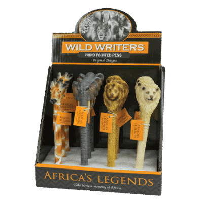 Wild Writer Pens – Per box of 12 : Animal Heads-Mixed