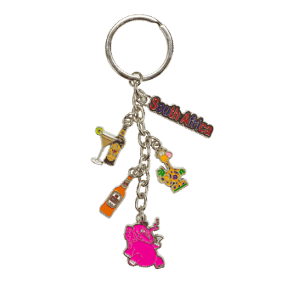 5 Charm Keyring-Pink Elephant