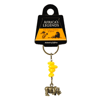 Gemstone Keyring - Rhino