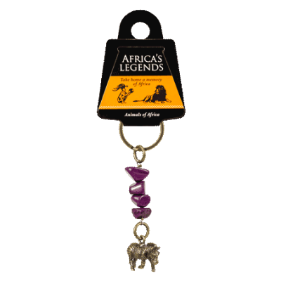 Gemstone Keyring - Zebra