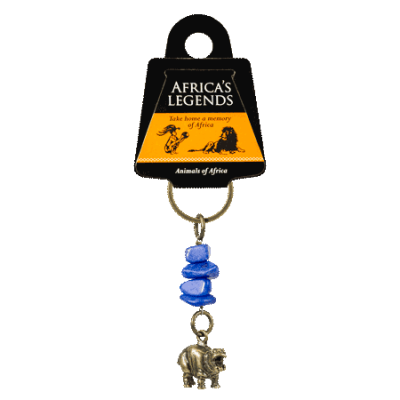 Gemstone Keyring - Hippo