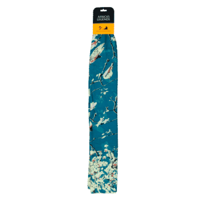 Scarf-Birds Blossom Dark Blue (Large)