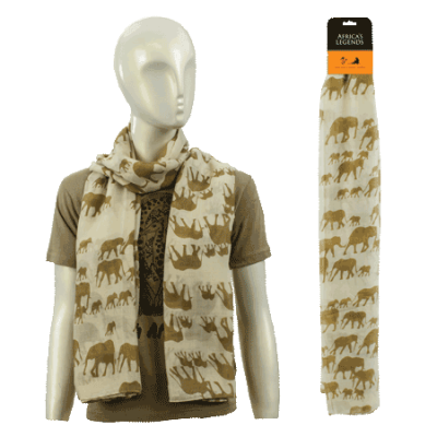 Scarf-Elephant-Cream (Large)