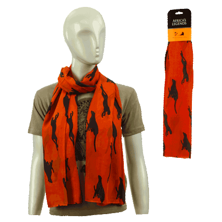 Scarf-Cheetah-Orange (Small)