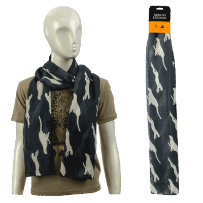 Scarf-Cheetah-Grey (Large)