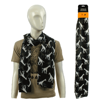 Scarf-Giraffe-Black (Large)