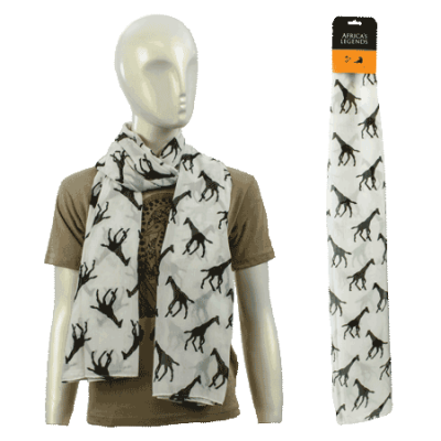 Scarf-Giraffe-White (Large)