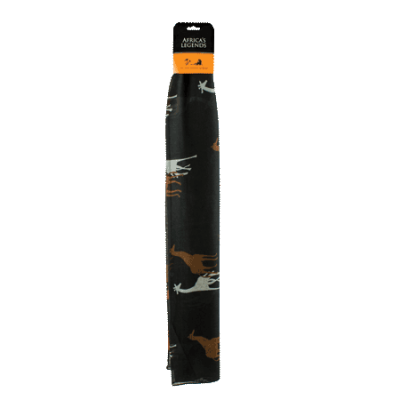Scarf-Multi Giraffe-Black (Large)