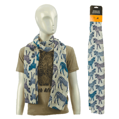 Scarf-Zebra-Blue (Large)