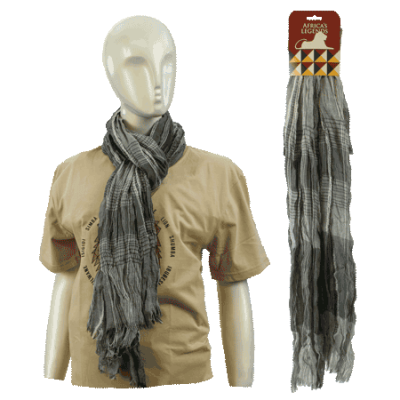 Scarf Men-Black/Grey Check