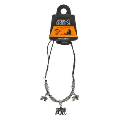 3 Charm Necklace - Elephant
