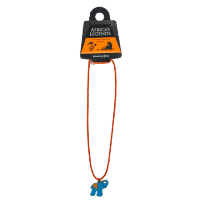 Necklace Pendant - Elephant - Blue