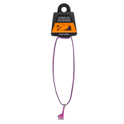 Necklace Pendant - Giraffe - Pink