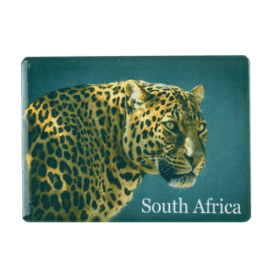 Ceramic Fridge Magnet - South Africa - Leopard