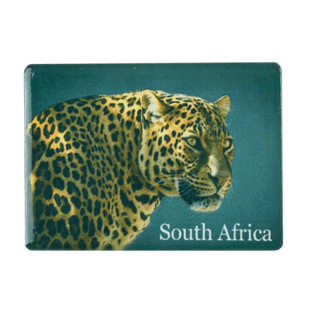 Ceramic Fridge Magnet - South Africa - Leopard