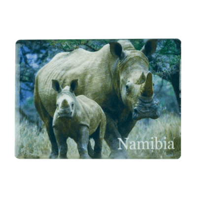 Ceramic Fridge Magnet - Namibia - Rhino