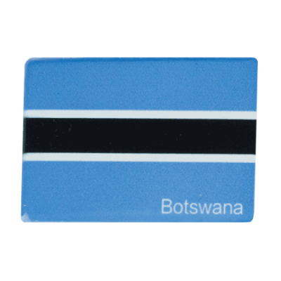 Ceramic Fridge Magnet - Botswana - Botswana Flag