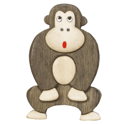 Baobab Woodcraft Magnet Pack - Gorilla Standing