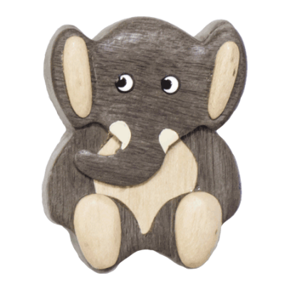 Baobab Woodcraft Magnet Pack - Elephant Sitting