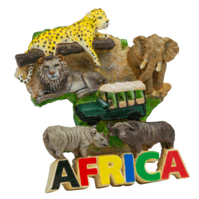 Hand Painted Magnet - Big 5 Africa