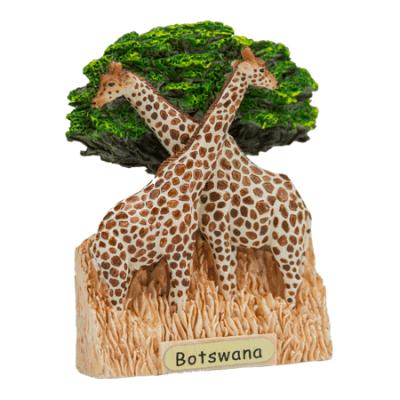 Hand Painted Magnet - Cross Neck Giraffes