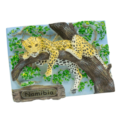 Hand Painted Magnet - Leopard in Tree