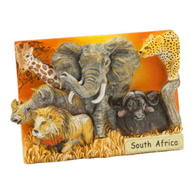 Hand Painted Magnet - Big 5 & Giraffe
