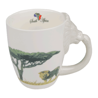 Ceramic Mug - Lion - South Africa Flag