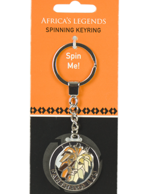 Rotating Keyring - Lion - Green