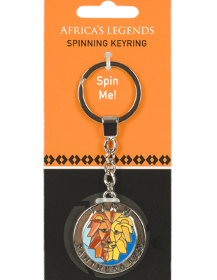 Rotating Keyring - Lion - Orange/Red